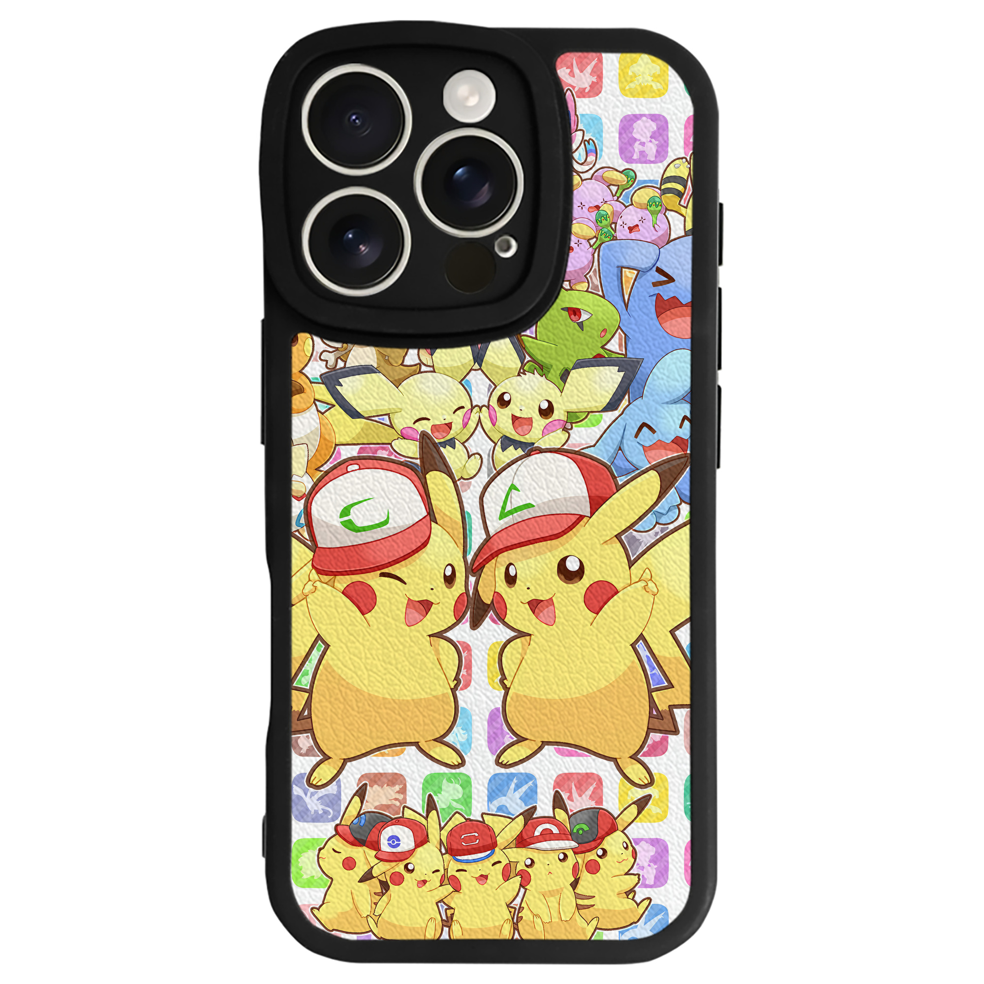 （画像用） ポケットモンスター Pokémon 【iPhone 16シリーズ対応】シリコンスマホケース（レザー調） 材質：シリコン